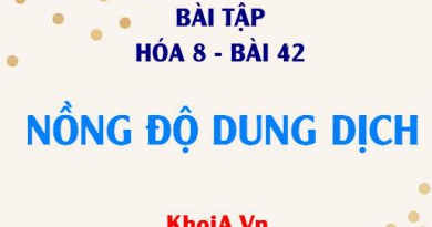 Bài tập áp dụng công thức tính nồng độ mol, nồng độ phần trăm của dung dịch - Hóa 8 bài 42